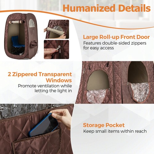 Portable steam sauna tent or - steam, 1